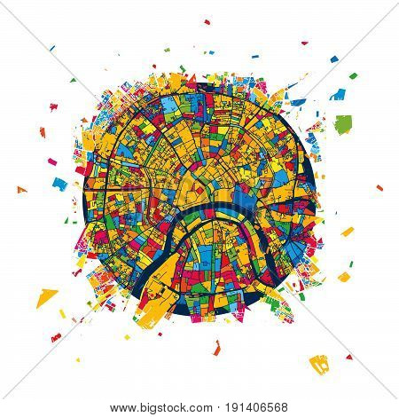 Moscow, Russia, Creative Vector Map