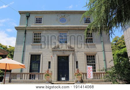 YOKOHAMA JAPAN - MAY 28, 2017: Yokohama Archive of History museum. Yokohama Archive of History displays materials of connection with foreign powers since the arrival of Commodore Matthew Perry in 1853