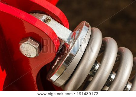 Detailed Closeup Of Shock Absorber, Big Snubber