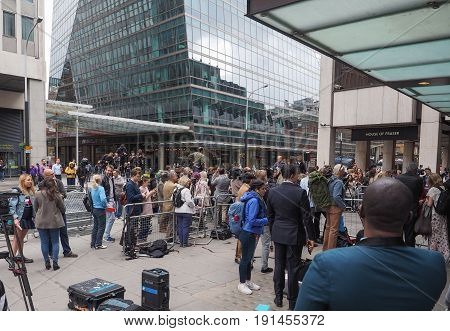 People Waiting For Corbyn In London