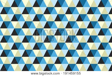 seamless geometric pattern with blue and beige triangles
