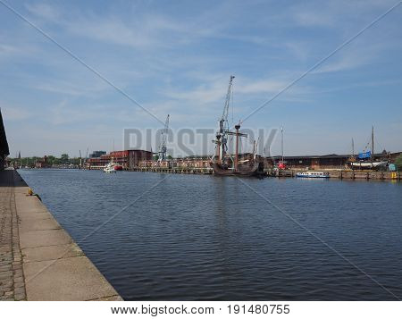 Hansahafen Harbour In Luebeck