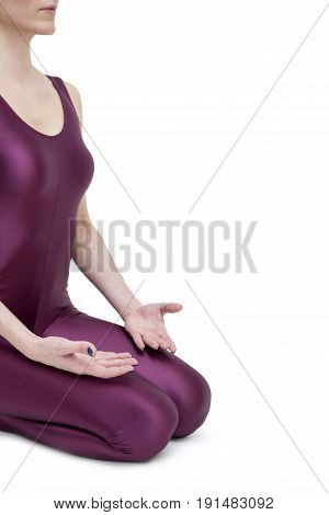 Young Woman Doing Yoga In Vajrasana Pose