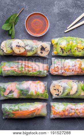 Fresh Assorted Spring Rolls
