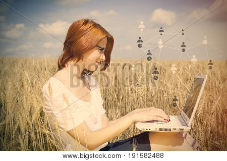 Businesswomen In White Working With Notebook