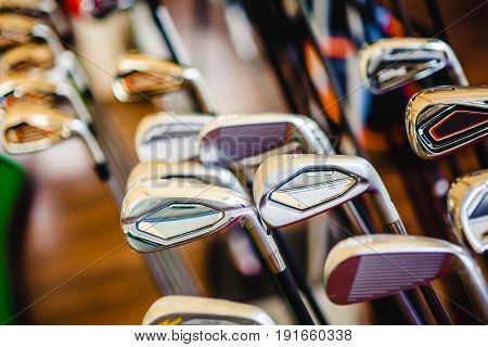 A Shiny Metal Golf Clubs For Sale