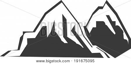 This is design graphic logo mountain snow