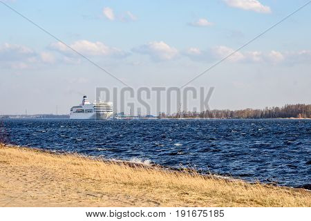 Ferry Leaving The Port