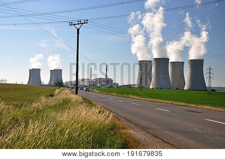 Modern nuclear power plant, Czech Republic, Europe