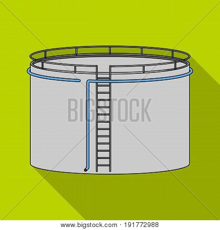 Oil storage tank.Oil single icon in flat style vector symbol stock illustration .