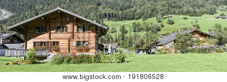 Rural Chalets At Wilen On The Swiss Alps