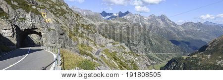 The Road To Susten Pass On The Swiss Alps