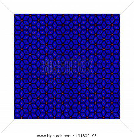 Slavic god Perun - blue pattern , symbols of Perun - vector