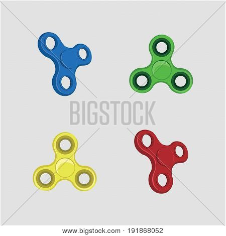 Fidget Spinner Set Illustration Vector Design Template