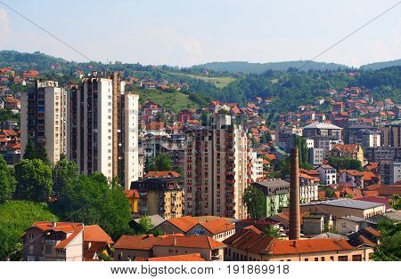 Uzice town in Serbia, Europe