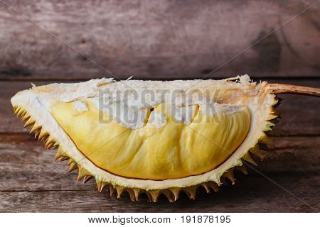 Durian On A Wooden Background.
