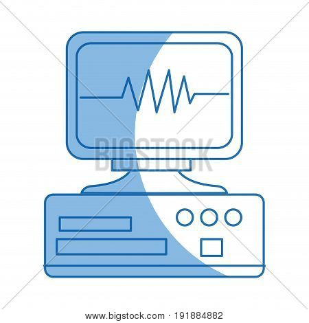 monitoring cardiology pulse cae device equipment hospital vector illustration