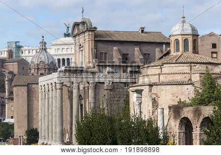 Views of Roman Forum, in  Rome, Italy