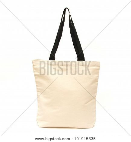 recycled cotton tote bag on white background