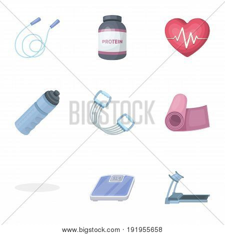 A set of pictures about the gym, training.Gym and Workout single icon in cartoon style vector symbol stock web illustration.