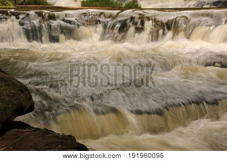 Waterfall in northeast  of Thailand :  samrong kiat  waterfall  in khunhan,  sisaket
