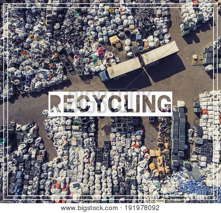Waste Management. Recycling. View Landfill Bird's-eye View. Landfill For Waste Storage. View From Ab