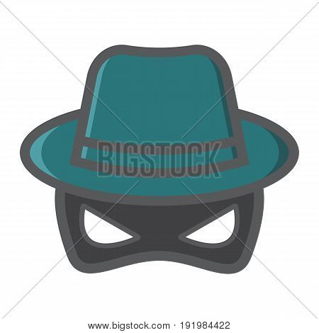 Spy colorful line icon, incognito and agent, vector graphics, a filled pattern on a white background, eps 10.