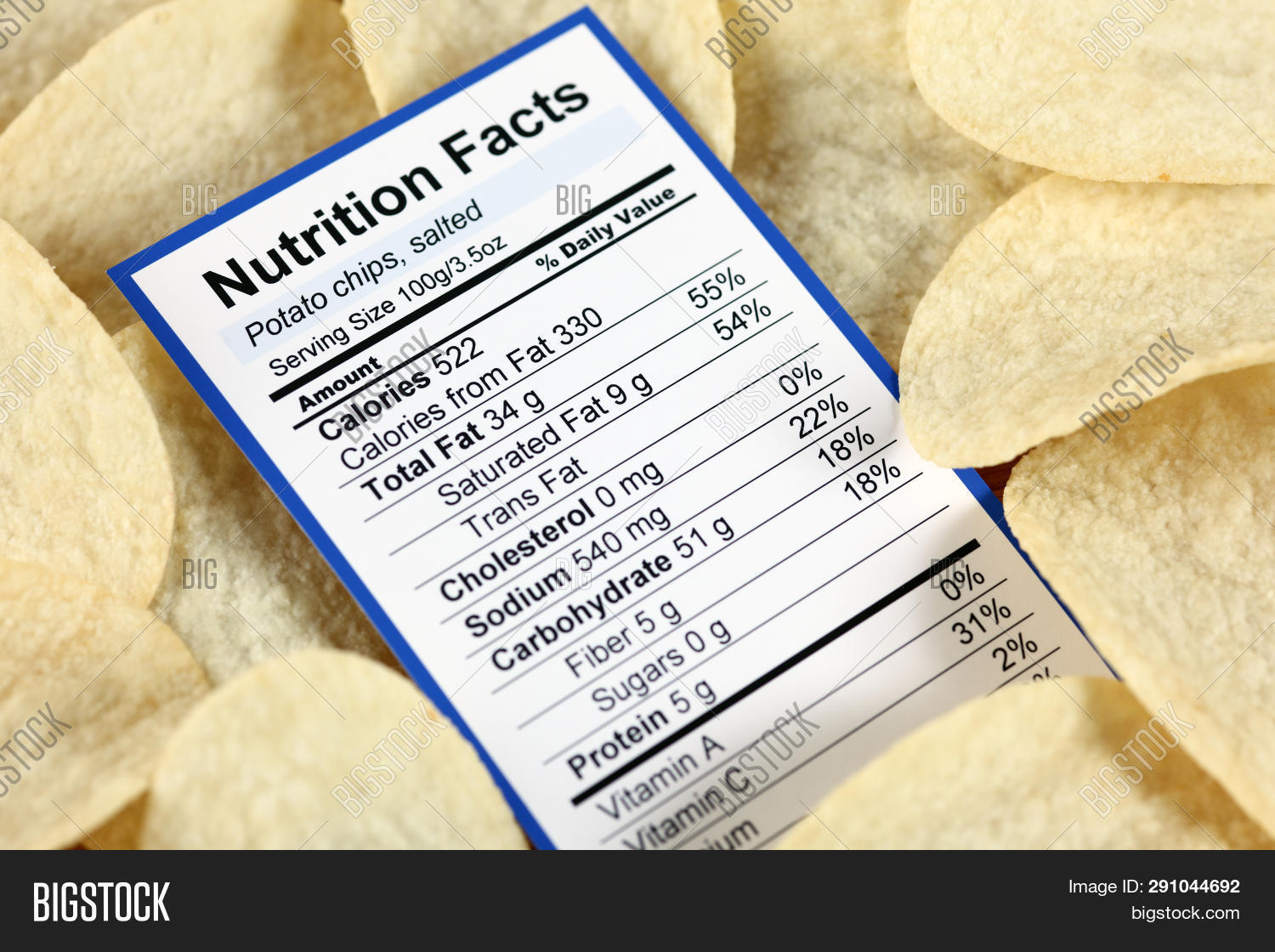 Nutrition Facts Salted Image & Photo (Free Trial) Bigstock