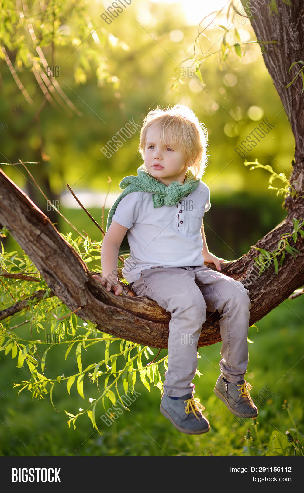Little Boy Sitting On Image & Photo (Free Trial) Bigstock