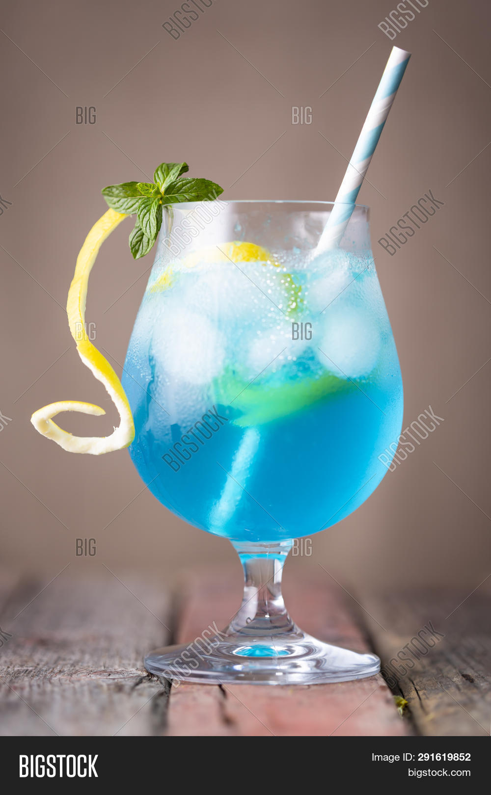 Blue Lagoon Cocktail Image Photo Free Trial Bigstock