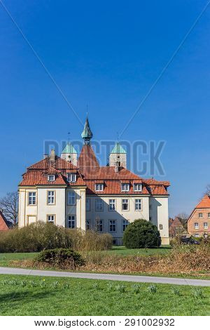 Castle And Church Towers In Historic City Freckenhorst, Germany