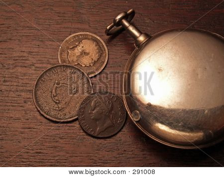 Watch und Münzen