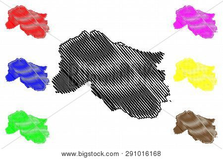 Inverclyde (united Kingdom, Scotland, Local Government In Scotland) Map Vector Illustration, Scribbl