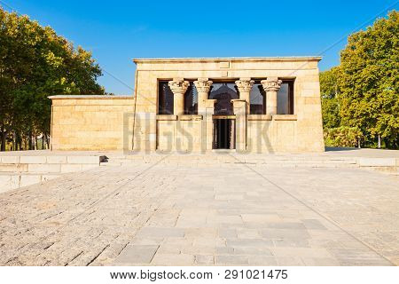 The Temple Of Debod Or Templo De Debod Is An Ancient Egyptian Temple That Was Rebuilt In Madrid, Spa