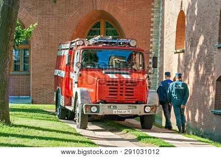 Saint Petersburg, Russia, July 18: Working Days Of The Fire Brigade Of The Ministry Of Emergency Sit