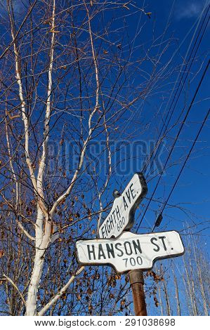 Dawson City, Yukon, Canada, March 10, 2019 : A Street Of The City, Linked To The Klondike Gold Rush 