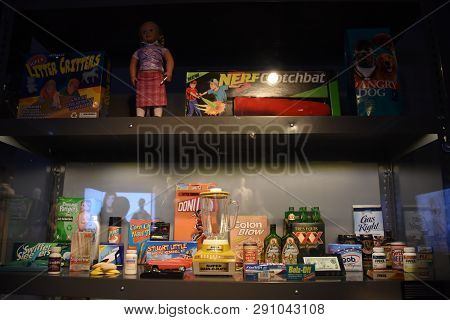 Chicago, Il January 26, 2019, Snl Saturday Night Live Commercial Product Spoofs On Display At Exhibi