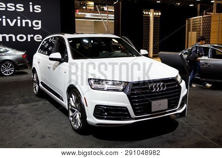Vancouver, Canada - March 2019 : Audi Q7, Taken At 2019 Vancouver Auto Show