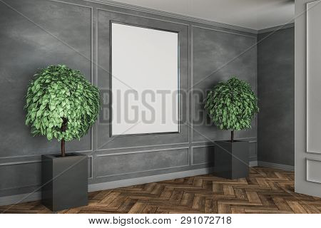 Modern Interior With Billboard