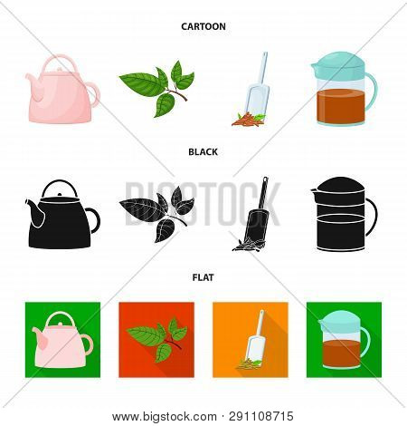 Vector Design Of Healthy And Floral  Icon. Set Of Healthy And Gradient Vector Icon For Stock.