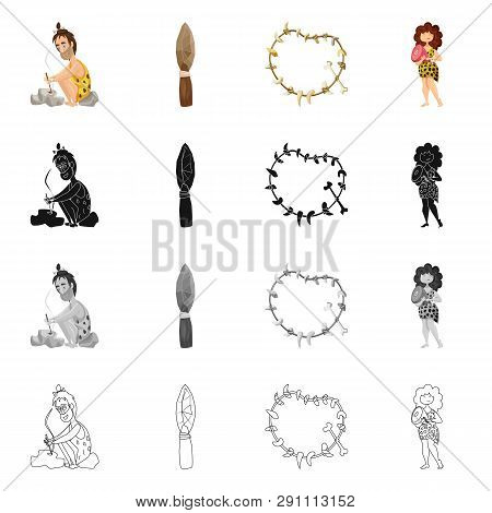 Vector Design Of Evolution  And Prehistory Symbol. Set Of Evolution  And Development  Vector Icon Fo