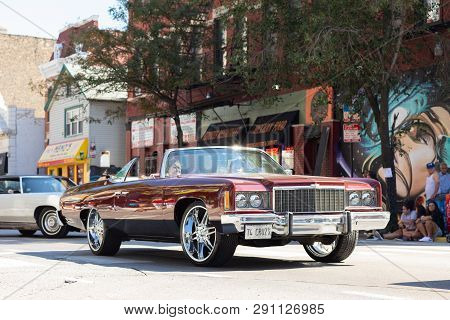 Chicago, Illinois, Usa - September 15, 2018: Pilsen Mexican Independence Day Parade, Chevrolet, Impa