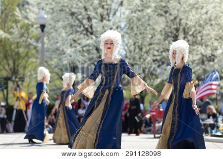 Chicago, Illinois, Usa - May 05, 2018 Members Of Polonia, Polish Folk Song And Dance Ensemble, Weari