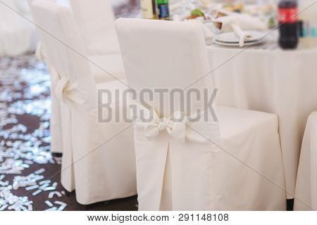 Elements Of Wedding Decoration In The Rstaurant