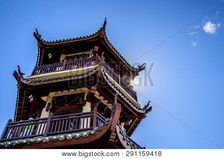 China, Hainan Island - December 1, 2018: Yalong Bay Tropical Paradise Forest Park, Editorial.