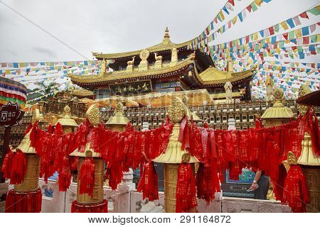 China, Hainan Island, Sanya, - December 1, 2018: Nanshan Buddhist Cultural Park, Editorial.