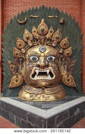 China, Hainan Island, Sanya, - December 1, 2018: Nanshan Buddhist Cultural Park, Editorial.