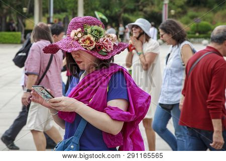 China, Hainan Island, Sanya, - December 1, 2018: Nanshan Buddhist Cultural Park, Editorial.