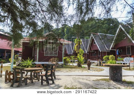 Perhentian Islands, Malaysia:_12 March 2017: Perhentian Kecil, Activities, Bungalows, Editorial.