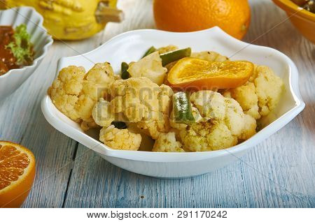 Moroccan  Cauliflower With Preserved Mandarinas